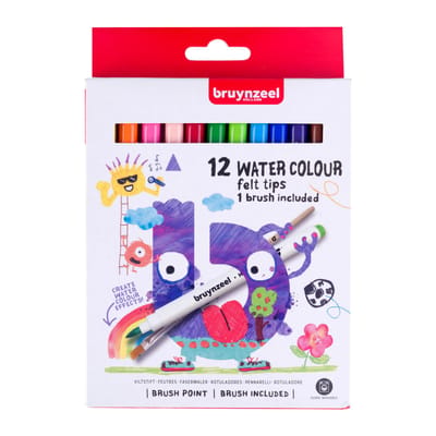 Bruynzeel - Waterverf Viltstiften - 12 Stuks