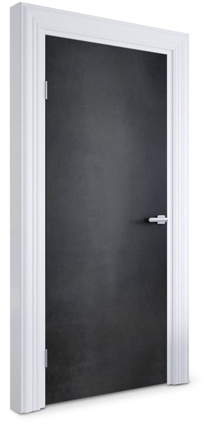 Wallfluent Deursticker - Zwarte textuur Deurbehang - 95 x 205 cm - Zwart Deurposter - Moderne Deur Sticker - Abstractie Deur Sticker - Deursticker voor de Badkamer - Deurbehang Sticker