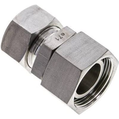 22L & 28L RVS Rechte Snijringkoppeling Draaidoorvoer 160bar FKM O-ring en Afdichtconus ISO 8434-1