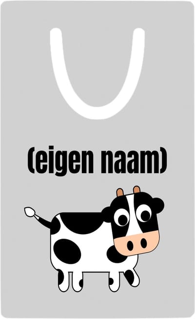 Hacebo® - kleine koe met eigen naam metalen boekenlegger - Koe - boeren/koeien liefhebbers - iemand die houdt van koeien - verjaardag - cadeau - kado Bladwijzer boekenleggers - 7.6 cm x 5cm