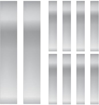 Famanu – 10 stuks rechthoekige shim stock strips van 304 roestvrij staal - 6,1 x 0,98 inch - zilver - voor keuken - trim - gap filler - DIY en industrieel gebruik