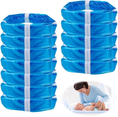 Store_9 - Navulbare luierzakken - Voor Tommee Tippee luierbak - Blauw - Geurvrij - Geschikt voor toilet prullenbak - 12 stuks