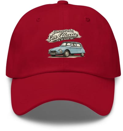 De2pktjes - Classic Collectie Dad Pet – Citroën Dyane Retro Illustratie