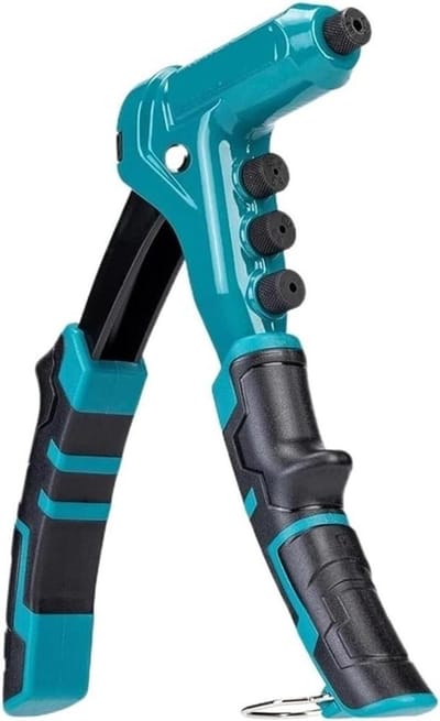 Klinknagelpistool Set - Handklinkhamer Tackers - Metaal Verbinden - Ergonomisch Ontwerp - 200 Klinknagels - Zwart