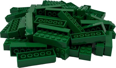 100 Bouwstenen 2x6 | Groen | Compatibel met Lego Classic | Keuze uit vele kleuren | SmallBricks