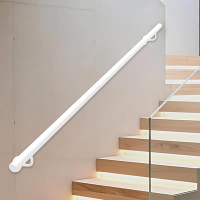 Metalen Trapleuning - Wandgreep Steun - Veilig Trap Lopen - Corrosiebestendige Coating - 100 cm Lengte - Zwart