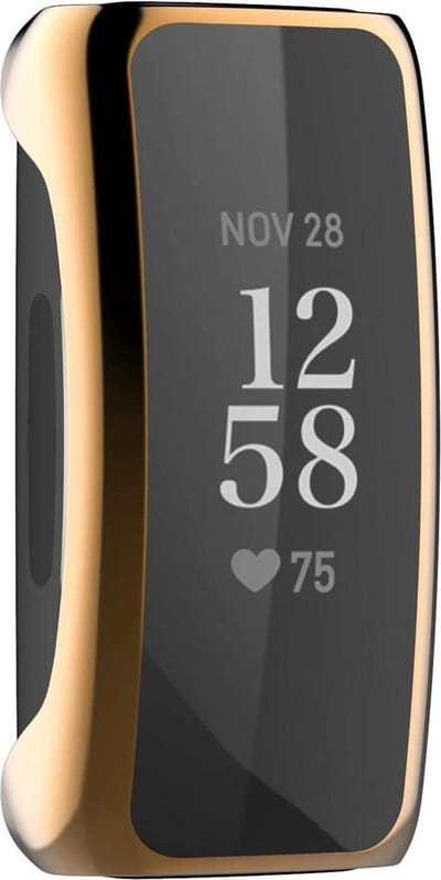 YPCd® FitBit Inspire 2 Siliconen Case - Rosé Goud - 360 bescherming