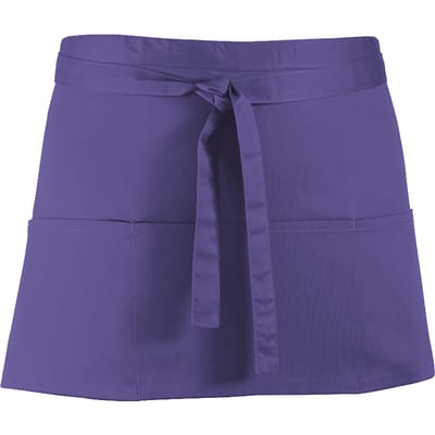 Premier Dames/Dames Kleuren 3 Zakschort / Werkkleding (Pakket van 2) (Paars)