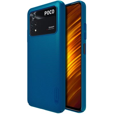 Nillkin Super Frosted Shield Case voor de Xiaomi Poco M4 Pro 5G - Blauw