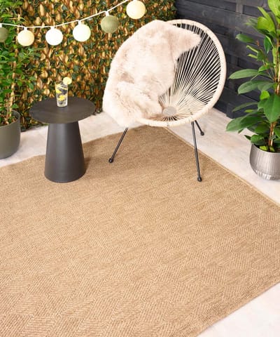 Jute buitenkleed - Boho Jewel beige 80x150
