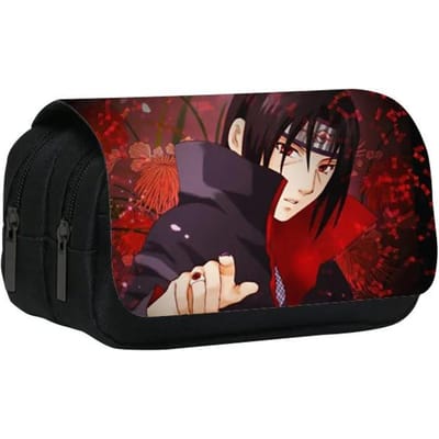 Hoge Kwaliteit Anime Figuur Etui Cartoon Uzumaki Uchiha Itachi Grote Capaciteit Schrijfgerei Doos Schoolbenodigdheden Potloodtas