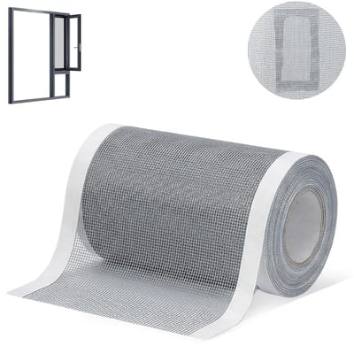 Hor Reparatie Tape - 12cm*5M - Hor Reparatie - Muggengaas Plakband - Raamhor Tape - Horrengaas Tools - Repareer Vliegenhor - Sterk Plakband Van Glasvezel - Hor Reparatietape - Vliegengordijn Tape - Deurhor / Raamhor - Zelf Je Hor Repareren