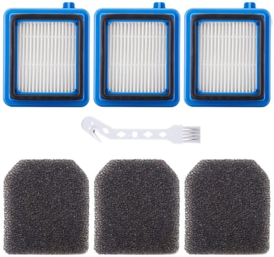 Dailygoods- Filteraccessoireset 7 Stuks - Voormotorfilters/Hygiënefilters - Reinigingsborstel - Compatibel met AEG ASKW1/QX8-2/QX7/QX6 - HEPA-materiaal - Vervangstukken - Stofzuigerfilters