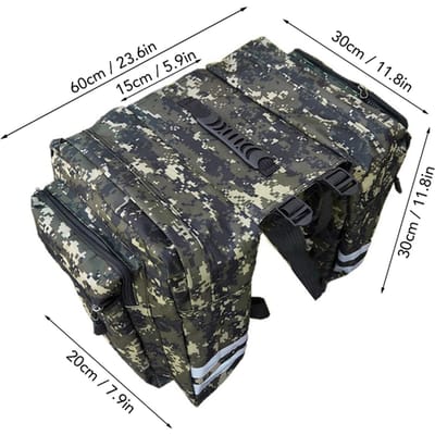 Sac de Selle Arrière de Vélo Sacoche Double de Porte-Bagages de Vélo Sacoche de Transport pour Rangement d'Épicerie