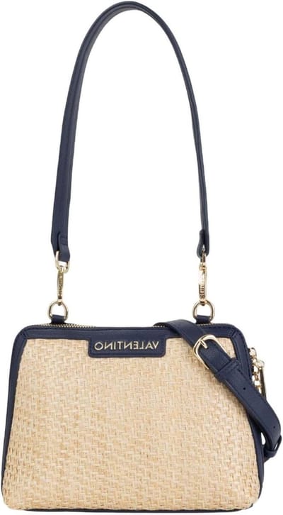 Schoudertas - Crossbody tas - Dagelijks gebruik - Niet-specifiek - 24 x 18 cm - Natuurlijk/Donkerblauw