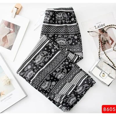 Vrouwen Wijde Broek Hoge Taille Olifant Print Broek Zomer Dunne Rechte Broek Casual Bottoms Vrouwelijke Kleding One Size