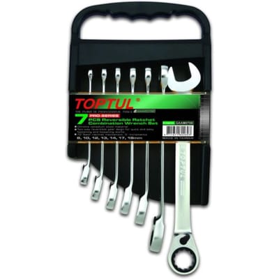 Ratelsleutel set TOPTUL 7st(8 10 12 13 14 17 19 mm) PROSerie