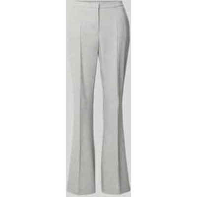 Flared stoffen broek met siernaden en viscoe, model 'DORO'