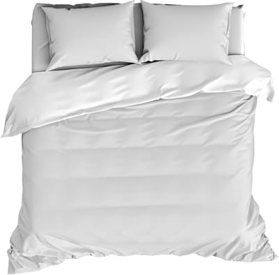 De Witte Lietaer Dekbedovertrek Katoen Satijn Olivia - Tweepersoons - 200 x 200/220 cm - Wit