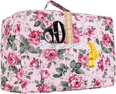 Naaimachine Tas - Beschermhoes Machine - Veilig Vervoeren - Boho Bloemenpatroon - 43x24x35cm - Multikleur