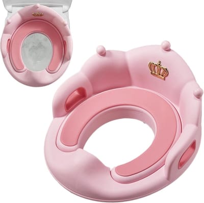 Potjestraining Toilet - Toiletbril Peuters - Zindelijkheidstraining - Antislip Gespsysteem - 39x35 cm - Roze