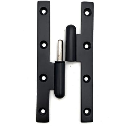 Zwart afneembaar scharnier - paumelle 140x60mm - voor rechtsdraaiende binnendeuren