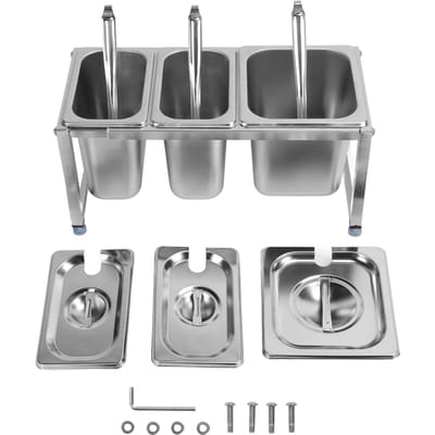 RVS Telescopische Jam Pot met Houder Kruiden Dispenser Rek Melkthee Winkel Jam Kom No.26 1pc 2.2L 2pcs 1.6L