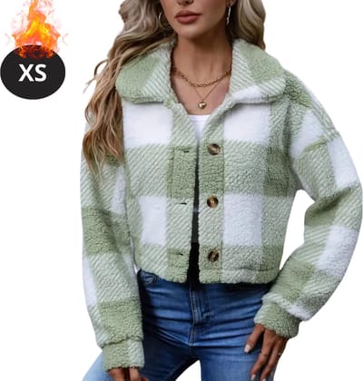 Livano Winterjas - Dames Winterjas - Winter - Volwassen - Stijlvol - Teddy Jas Dames - Lichtgroen - XS