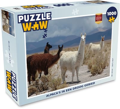 Puzzel Alpaca - Woestijn - Wolken - Legpuzzel - Puzzel 1000 stukjes volwassenen