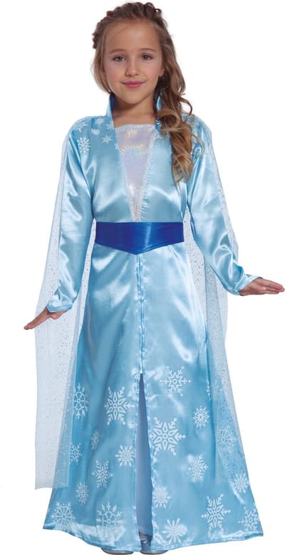 Fiestas Guirca Verkleedjurk Ijsprinses Meisjes Blauw Mt 3-4 Jaar