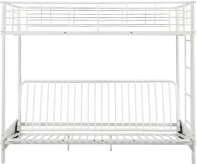 Vente-unique Hoogslaper metaal wit 90 x 190 cm MODULO