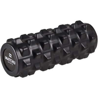 Matchu Sports - Foam roller Extra - Foamroller - Massage roller - bindweefselmassage - 33 cm - Extra diepe weefselmassage - Zwart