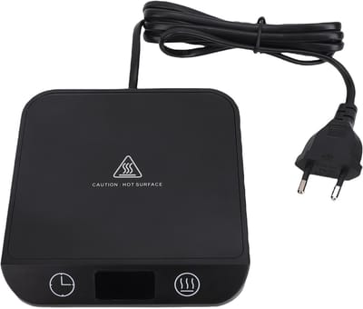 Ynkkvre - Onderzetters - Verwarmde Onderzetters - Cup Warmer - Warmhoudplaat - Elektrische Cup Warmer - 6 Temperatuurstanden - Digitale Timer - Universeel Compatibel - Keramisch Verwarmingspaneel
