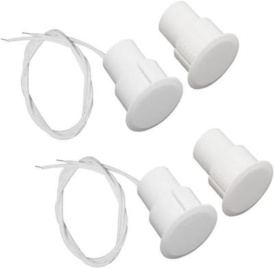 Sensor Alarm - Deur Contact - Beveiliging Huis - Dubbele Uitgang - 2 Stuks - Wit