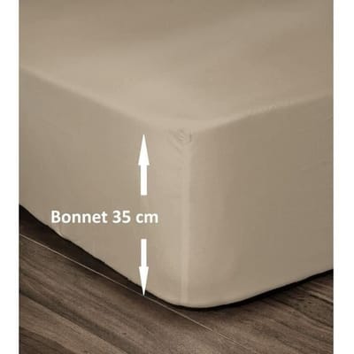 Verstelbaar onderlaken Lovely Home Beige 180 x 200