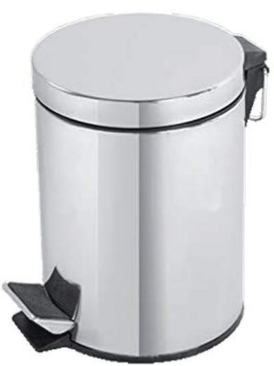 Afvalemmer 5L - Chroom, 20 x 28 x 29 cm - Pedaalemmer voor Thuis