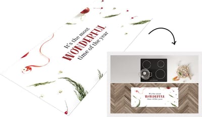 Keukenloper - Loper keuken - Winter - Quote - Kerst - 120x50 cm - Keukenloper vinyl