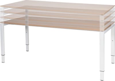 Verstelbaar Bureau - Domino 120x80 Havana Kersen - wit frame