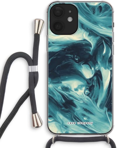 Case Company® - Hoesje met koord geschikt voor iPhone 12 mini hoesje met Koord - Dreaming About Whales - Telefoonhoesje met Zwart Koord - Bescherming aan alle Kanten en Over de Schermrand