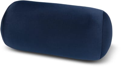 Kuschelmaxx Rolkussen - Sierkussen Rond Cilinder 17 x 33 cm - uni donker blauw-design - Stevig en zacht - Mooie print - Gevuld met microgranulaat - Vormvast & Wasbaar - Ideaal voor op de bank, bed, auto of op reis - Inclusief Wasnet