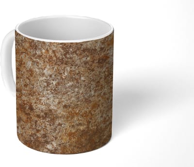 Mok - Koffiemok - Graniet - Design - Structuur - Steen - Bruin - Mokken - 350 ML - Beker - Koffiemokken - Theemok