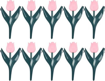 Tuinafrastering Decoratief - Bloemenomheining Tuinrand - Buitenruimte Indelen - Weerbestendig PP Materiaal - 30 x 18 cm - Roze