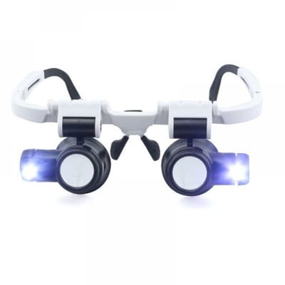 Verstelbare vergrootglas, hoofdvergrootglas met LED-verlichting, 8x, 15x, 23x vergroting, verrekijker, handsfree leesvergrootglas, Lou