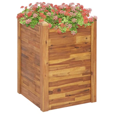 vidaXL - Plantenbak - verhoogd - 60x60x84 - cm - massief - acaciahout