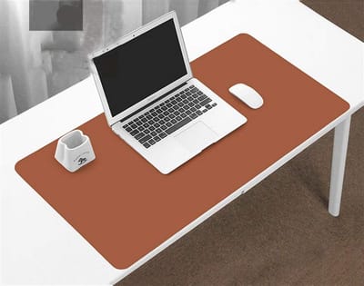 Bureauonderlegger PU-leer - Bureaumat Muismat - Bureau Organiseren - Dubbelzijdig Antislip - 100x50cm - Bruin