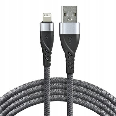 EverActive CBB-1IG USB Lightning Kabel 1m - Snel Laden 2.4A
