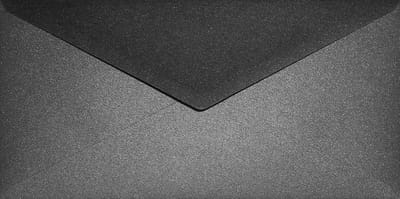 Metallic (parelmoer) zwarte enveloppen DL - 110 x 220 mm - 25 stuks - NK natgelijmde - 120 gram - Aster Metallic - Netuno
