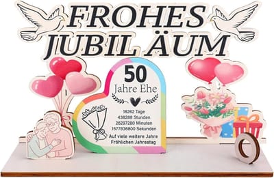 Persoonlijk cadeau voor 50-jarig huwelijk, geldcadeau, zilveren bruiloft, jubileumdecoratie, unieke tafelversiering