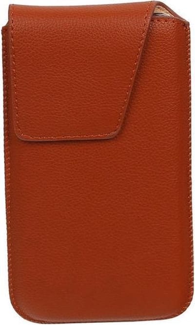 Samsung Galaxy S2/S2 Plus i9100 - Leder look insteekhoes/pouch Model 1 - Bruin S