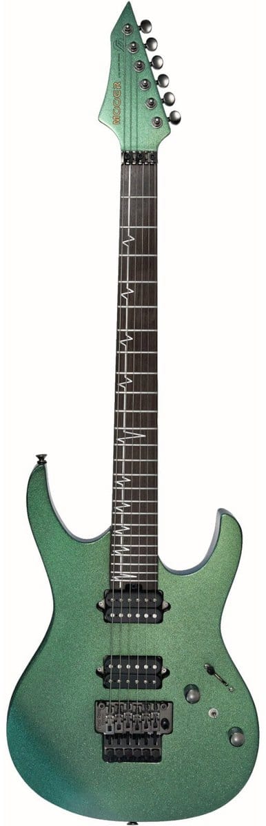 Mooer MMT100 FR Aurora Green elektrische gitaar met gigbag